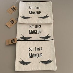 Canvas Makeup Pouch Set - Cream​